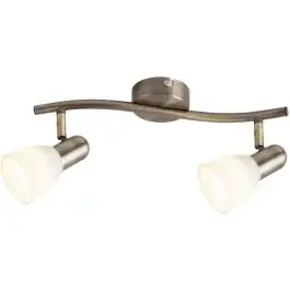 Rabalux Soma lampada da soffitto 2×40 W bianco-marrone 6307