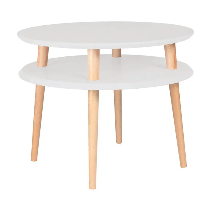 RagabaTavolino da salotto UfoGrigio chiaro, ø 57 cm, altezza totale 45 cm
