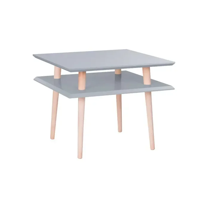 RagabaTavolino da salottoGrigio, 55×55 cm, altezza totale 45 cm