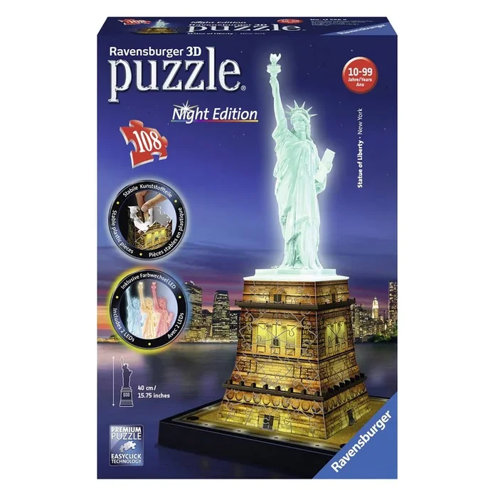 Ravensburger Puzzle 3d 12596 Statua Liberta_