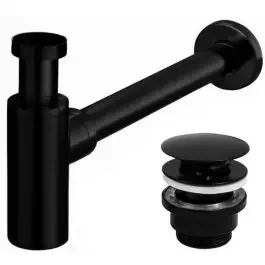 Rea sifone per lavabo a bottiglia nero REA-A5215