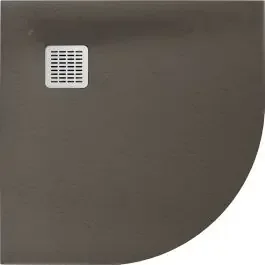 Roca Terran piatto doccia semicircolare 90×90 cm caffè AP10538438401660