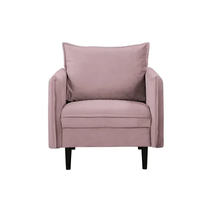 RopezPoltrona JuliCon rivestimento in velluto, rosa