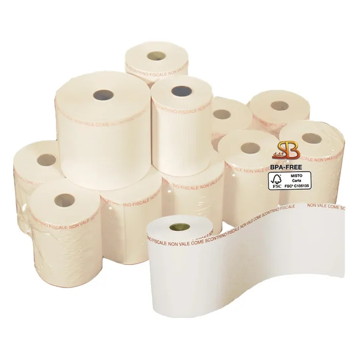 SABACART – Blister 10 rotoli carta termica 55gr bpa free 57,5mm x 30mt d 50mm per bilance – 3125057530BX