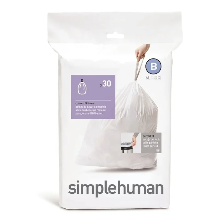 Sacchetti della spazzatura B 30 pz, con chiusura, 6 l