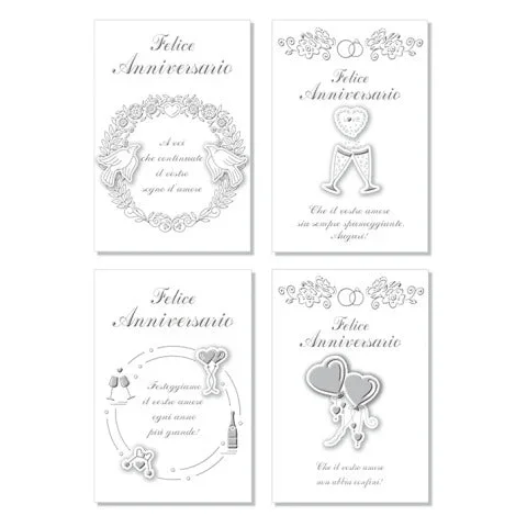 SAEMEC – Biglietti anniversario conf. 12 pz graphic 3d – SC70976