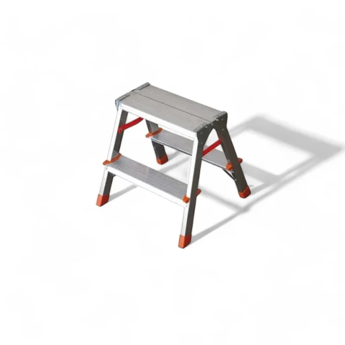 Scala doppia salita in alluminio robusti e sicuri carico massimo 150 kg conforme sicurezza larghezza gradino