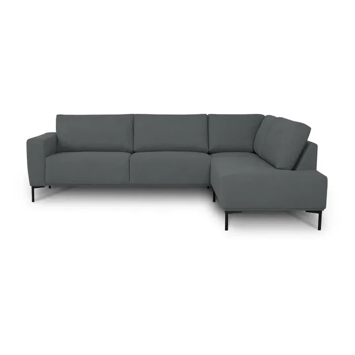 ScandicDivano angolare LoosdrechtCon penisola a destra/a L, grigio scuro/color antracite, a quattro posti, larghezza totale 275 cm