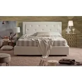 Scilla letto matrimoniale contenitore bianco