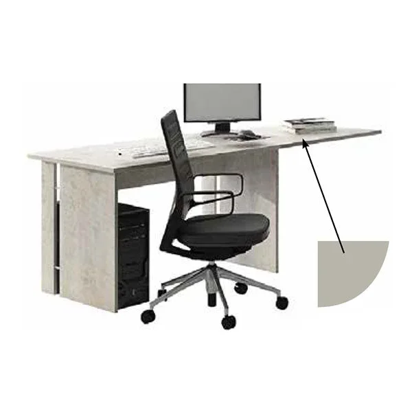 Scrivania Omega Senza Angolo Cemento 120x78xh75cm