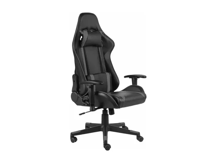 Sedia da Gaming Girevole Grigia in PVC