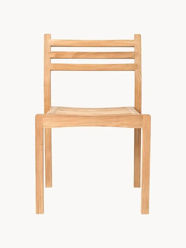 Sedia da giardino impilabile in legno di teak AH501