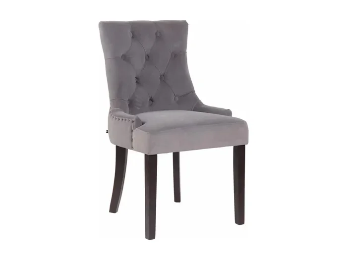 Sedia da pranzo – Velluto & Legno – grigio – Aberdeen