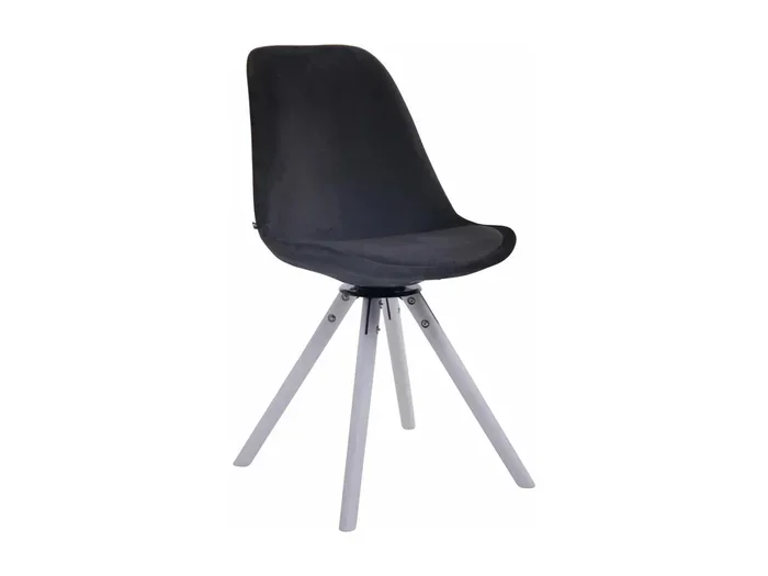 Sedia da pranzo – Velluto & Legno – nero – Troyes