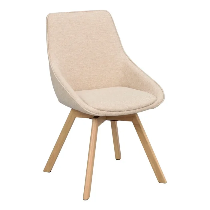 Sedie da pranzo in set Alison 2 pz, in imbottito, beige