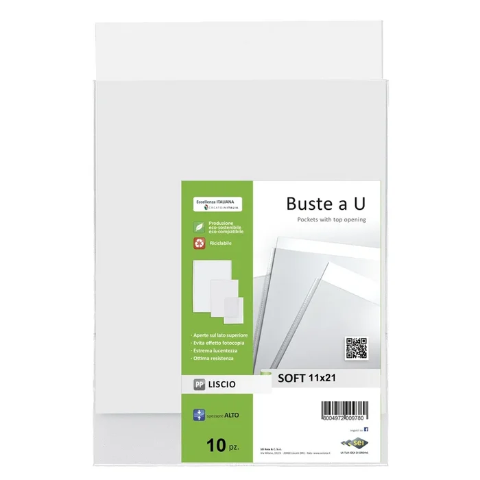 SEI-ROTA – 10 buste a sacco pp soft 110x210mm sei rota – 650012 – Confezione risparmio da 4 PZ