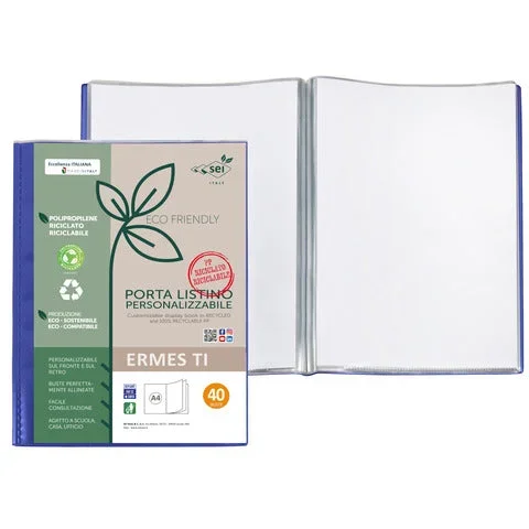 SEI-ROTA – Portalistini personalizzabile sei rota ermes ti in pp riciclato buccia 22×30 cm blu 40 buste – 57274007