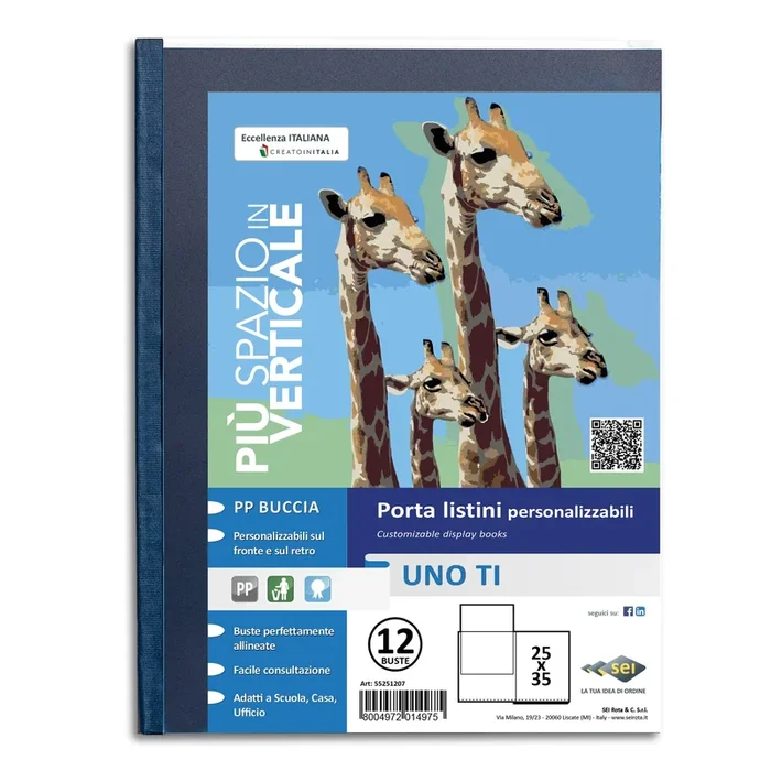 SEI-ROTA – Portalistini personalizzabile unoti 25x35cm 12 buste sei rota – 55251207