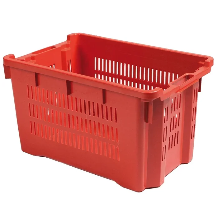 Semi-closed agricultural box for olives, grapes and tomatoes, stackable