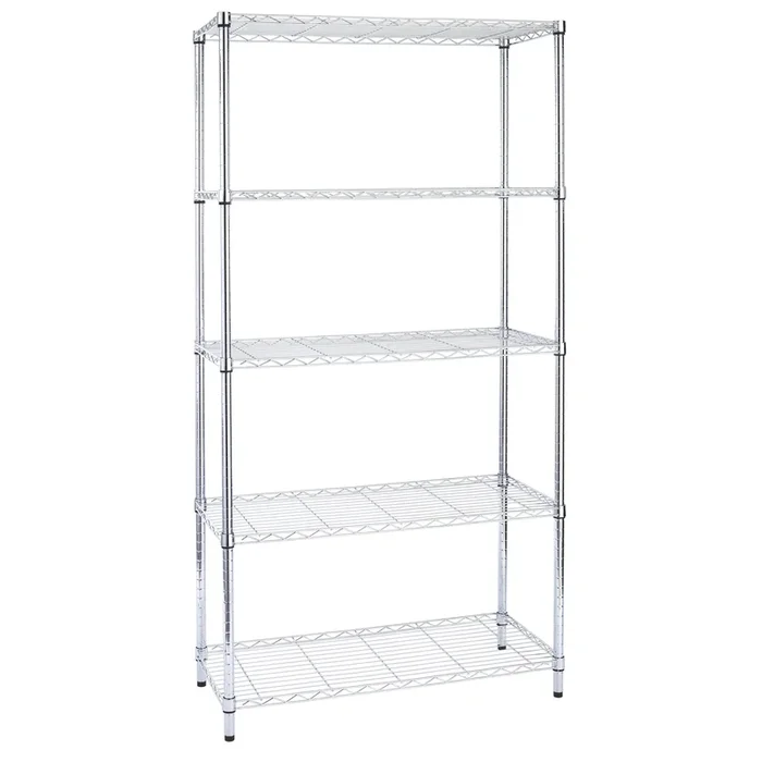 SERENA-GROUP – Libreria 5 ripiani in acciaio cromato 36x90cm – h177cm archimede light – ARCHIAC-1436-5