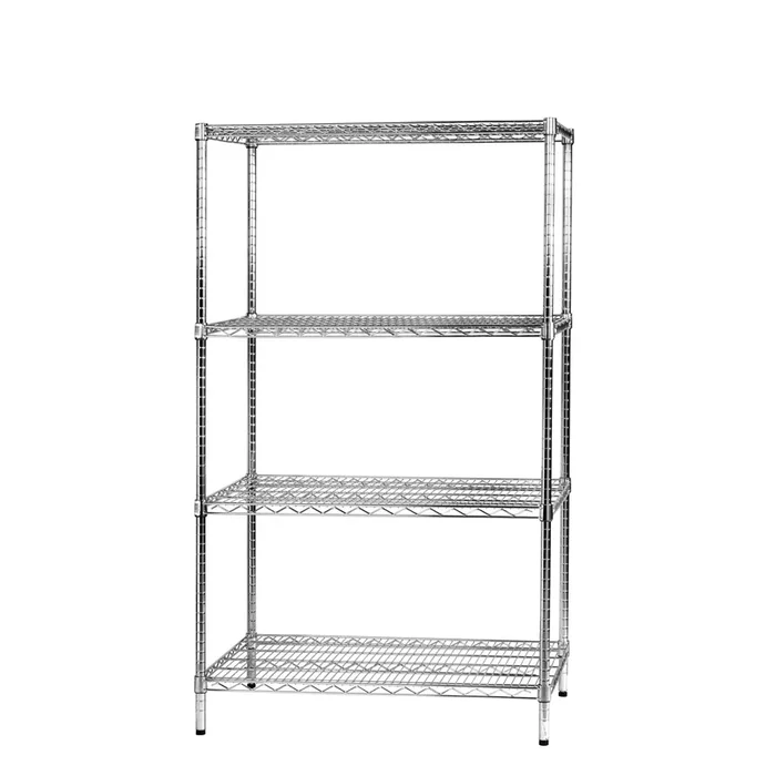 SERENA-GROUP – Scaffale 4 ripiani in acciaio cromato 60x90cm – h160cm archimede kit robusto – 4X609016