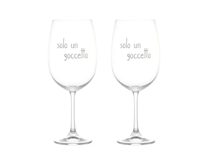 Set 2 calici solo un goccetto, 64 cl