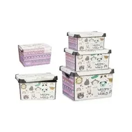 Set 3 box bimbo motivo animali