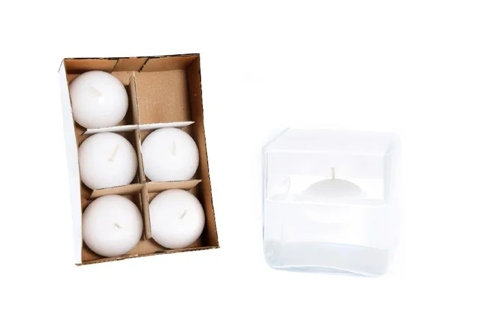 Set 6 candele ufo galleggianti colore madreperla