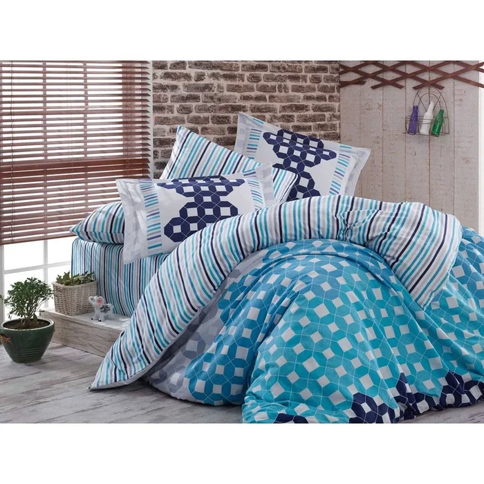 Set copripiumino e federa Blu scuro