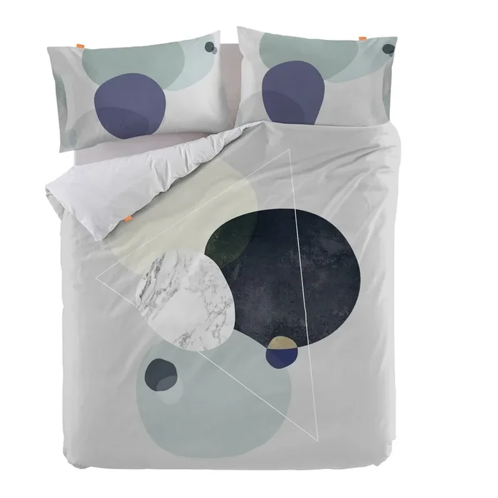 Set copripiumino e federa Grigio, 2×2 m