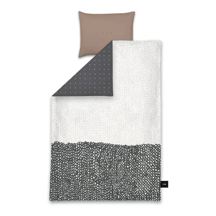 Set copripiumino e federa Grigio, 220×200 cm