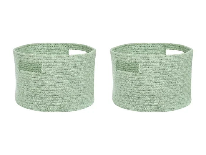 Set di 2 cesti cotone verde CHINIOT