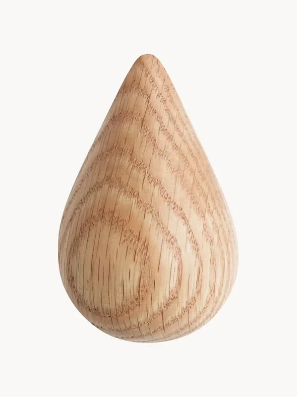 Set di 2 ganci da parete in legno Dropit