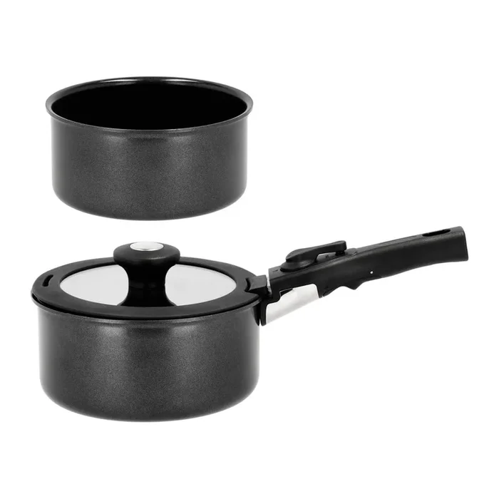 Set di casseruole con manico rimovibile 2 pz, con coperchio incluso/con manico rimovibile/con superficie in ceramica, 2,4 l, ø 20 cm