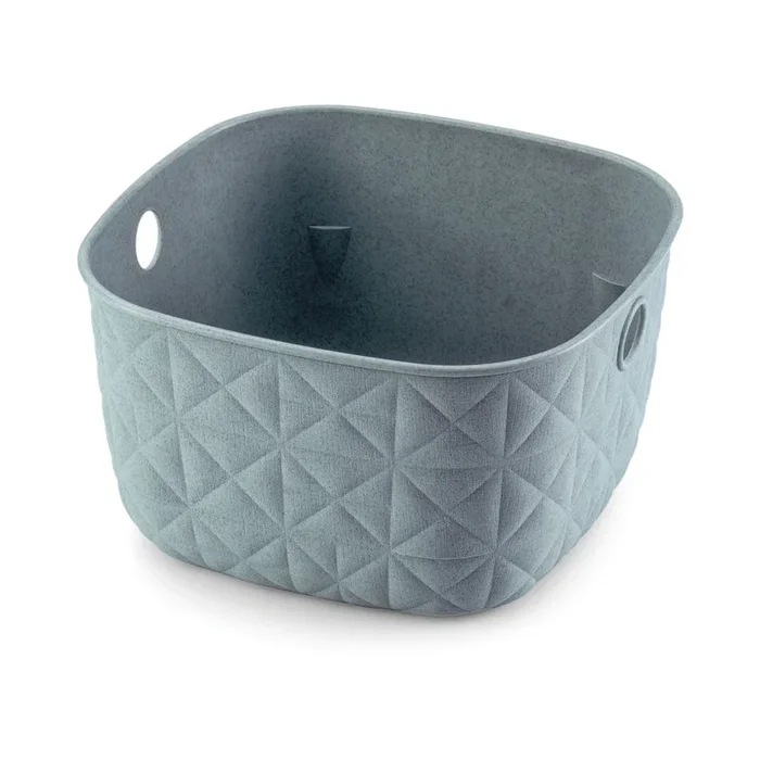 Set di cesti Softex 2 pz, contenitivi, in plastica, blu, altezza totale 11 cm