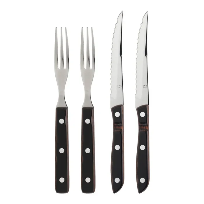 Set di coltelli da carne Old Farmer Classic 4 pz, in acciaio inox, neri/argentati