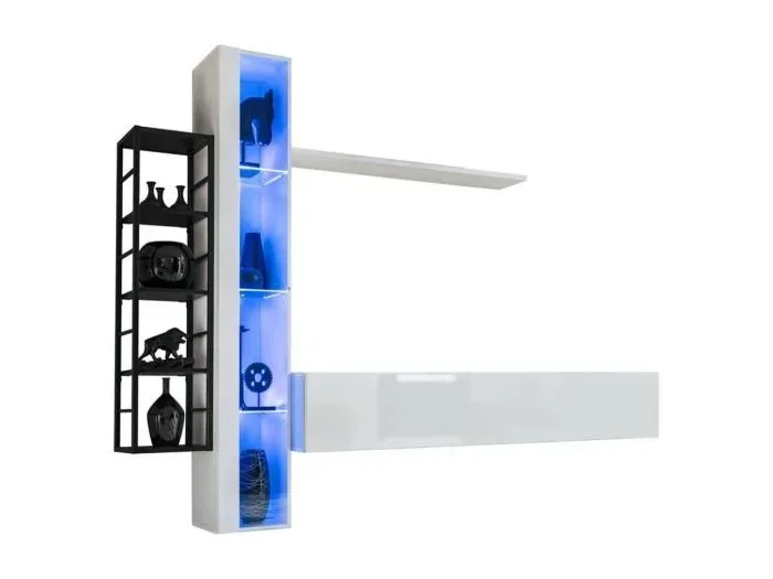 Set di mobili da soggiorno in stile industriale SWITCH M7. Colore bianco.