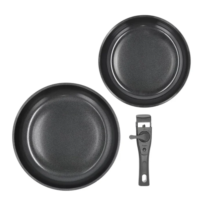 Set di padelle con manico rimovibile 2 pz, con superficie antiaderente, ø 28 cm
