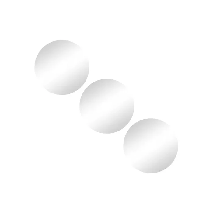 Set di specchi 3 pz, da parete, ø 15 cm