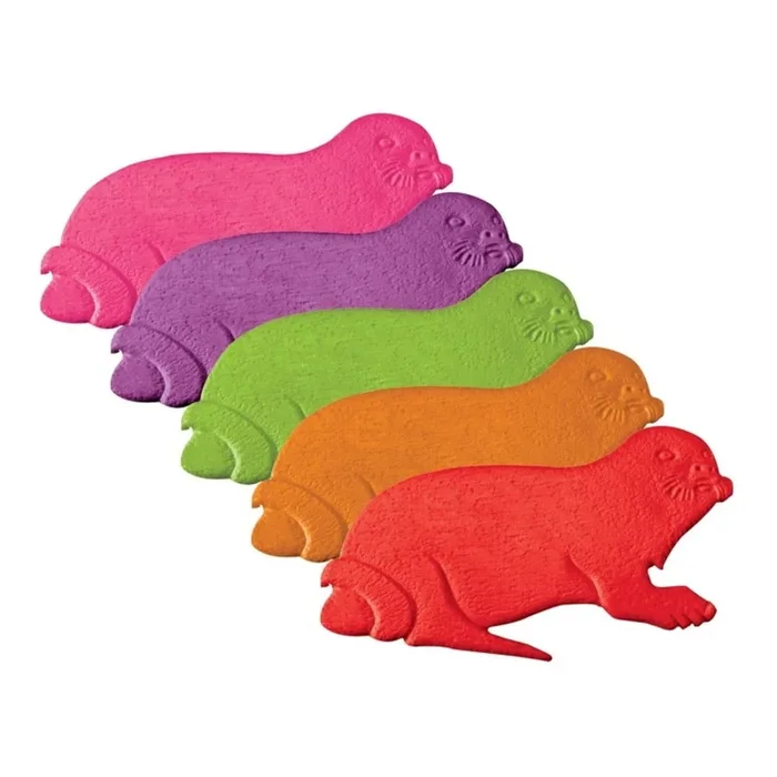 Set di tappetini antiscivolo per bambini Phoques Per la vasca, 5 pz, 10,5×16,5 cm