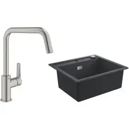 Set lavello in granito Grohe K700 31651AP0, rubinetto da cucina Grohe Start 30470DC0