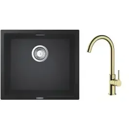 Set lavello in granito Grohe K700 31653AP0, rubinetto da cucina Oltens Skafta 35206800