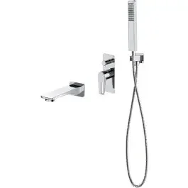Set set doccia Cersanit Mille S951-522, rubinetto per vasca e doccia Cersanit Mille S951-342, S951-711