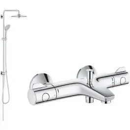 Set set doccia Grohe Euphoria 27421002, rubinetto per vasca e doccia Grohe Grohtherm 800 34567000