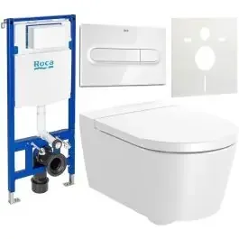 Set vaso WC Roca Inspira A346527000, modulo di installazione Roca Duplo One A890070020, A80152200B, A890195000, A890063000