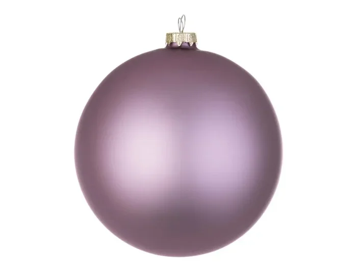 Sfera in vetro malva opaco, 15 cm