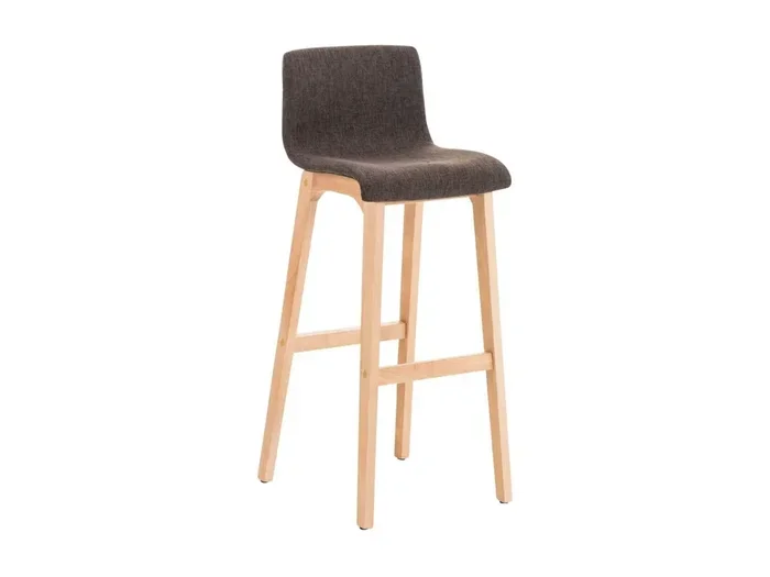Sgabello da bar – Tessuto & Legno – marrone – Hover