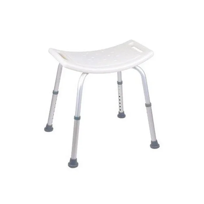 Sgabello Doccia Silver/Bianco