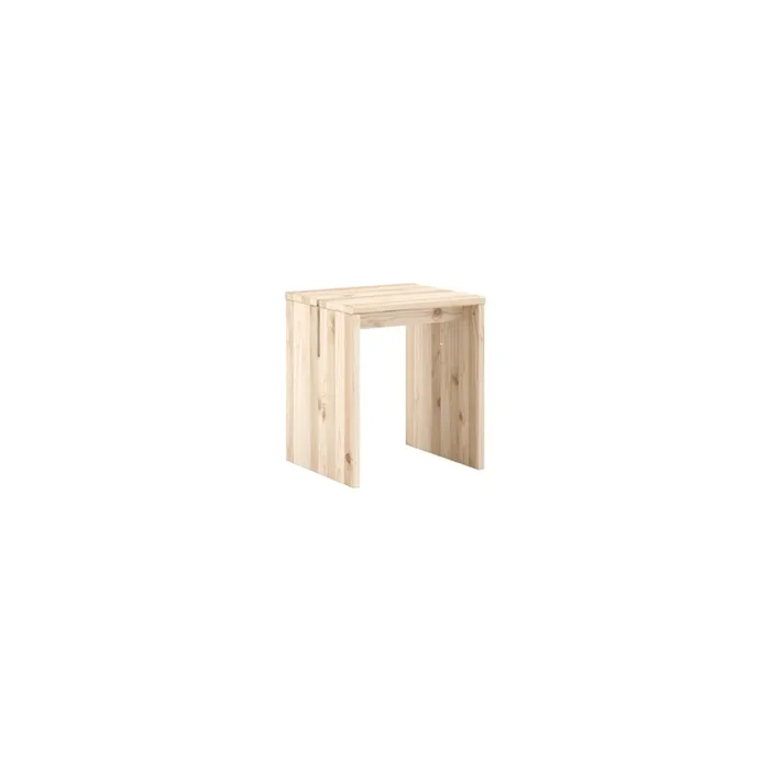 Sgabello Join-In In pino massiccio, di colore naturale, altezza totale 45 cm, portata 150 kg