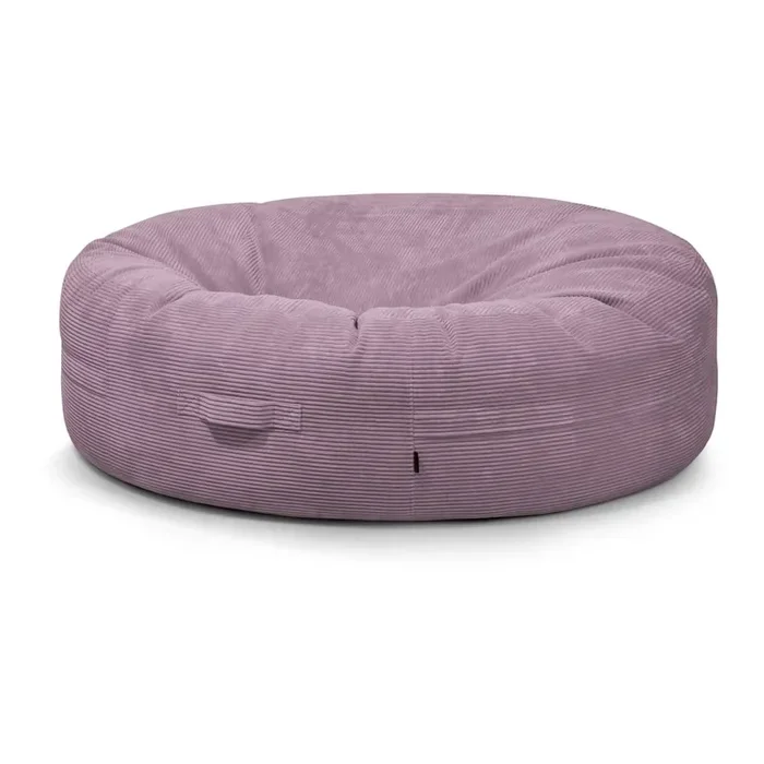 SLOWDOWNPuof a sacco Roll 190Viola, peso 26 kg, con rivestimento in velluto a coste